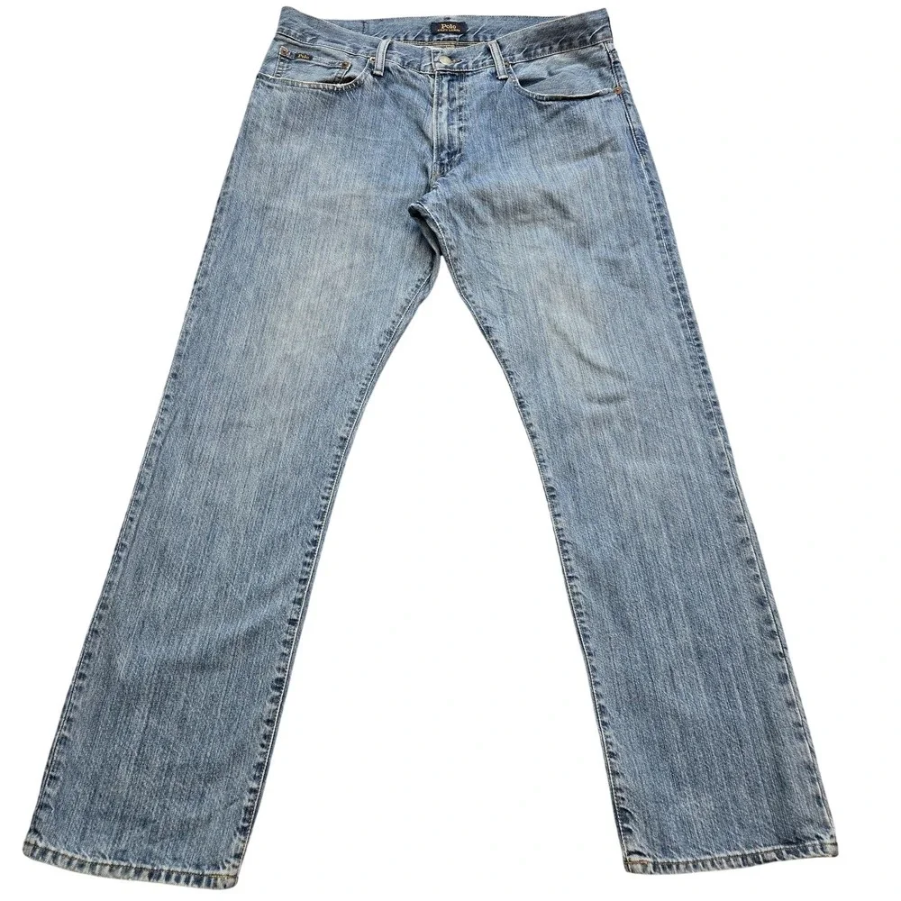 Polo Ralph Lauren Jeans Mens 34x30 Blue Straight Relaxed Hampton Medium Wash